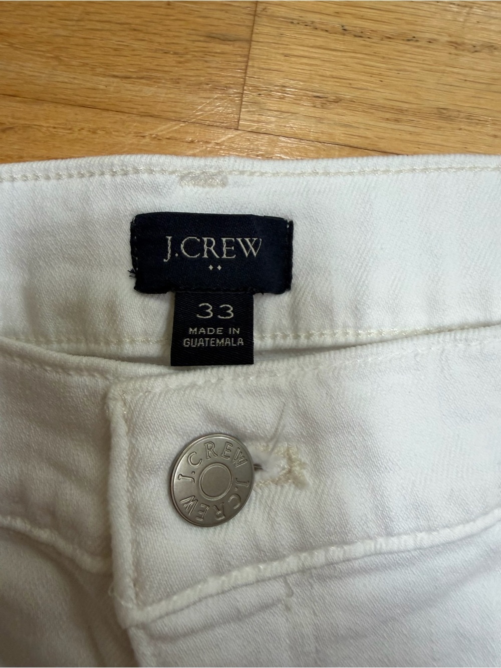 J. Crew White Denim Cutoff Women's Shorts - Picture 2 of 6